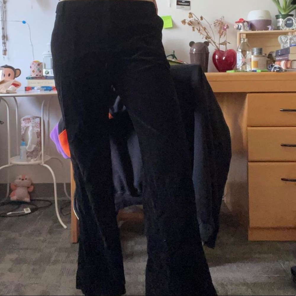 black corduroy pants